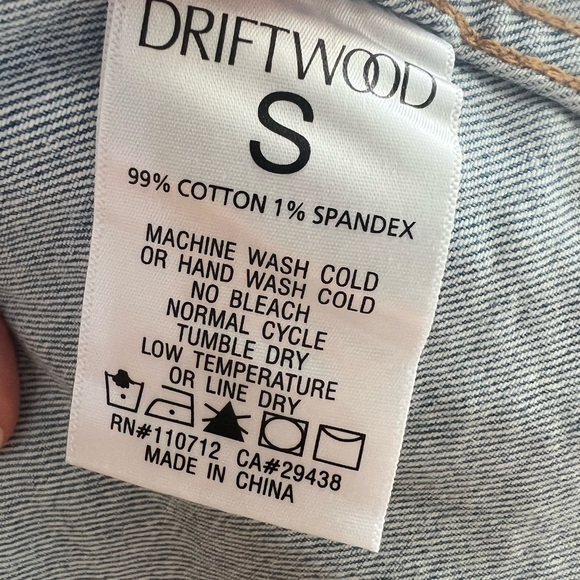 New DRIFTWOOD Mesa Rose Denim Jacket Small - Picture 7 of 8